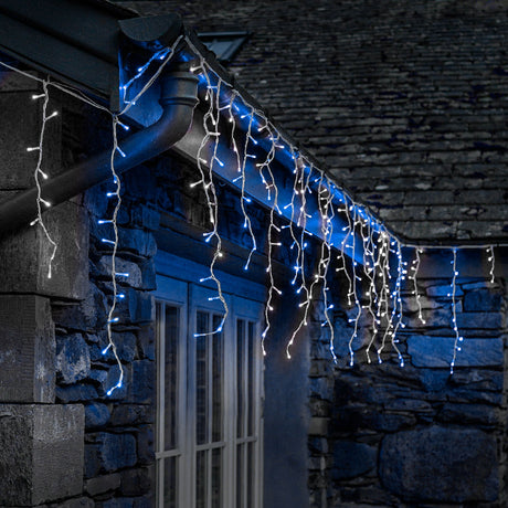 Plug In Christmas Snowing Effect Icicle Lights