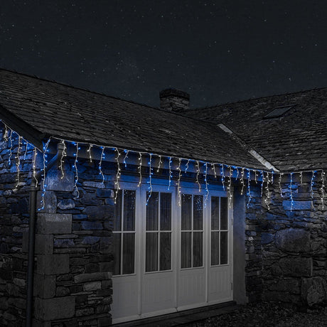 Plug In Christmas Snowing Effect Icicle Lights