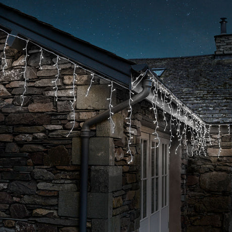Plug In Christmas Snowing Effect Icicle Lights