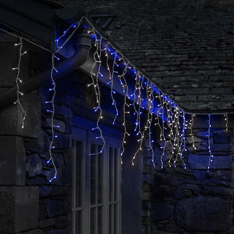 Plug In Christmas Snowing Effect Icicle Lights