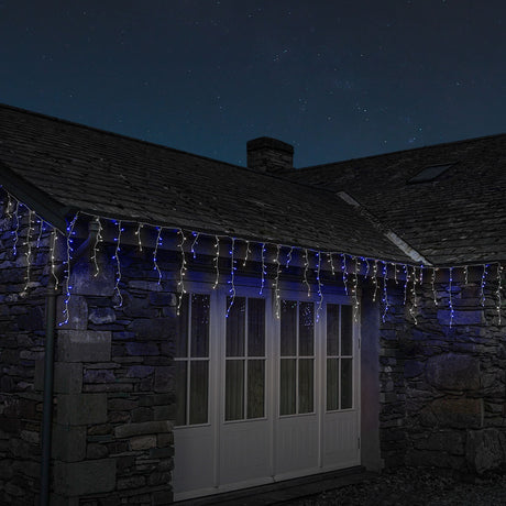 Plug In Christmas Snowing Effect Icicle Lights