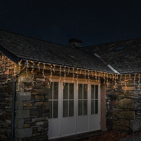 Plug In Christmas Snowing Effect Icicle Lights