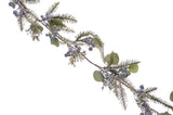 Green Eucalyptus with Navy Berries Christmas Wreath & Garland