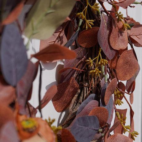 45cm Rustic Brown Leaf Wreath
