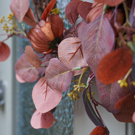 45cm Rustic Brown Leaf Wreath