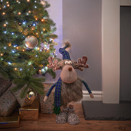 67cm Standing Christmas Reindeer Figure with Telescopic Legs