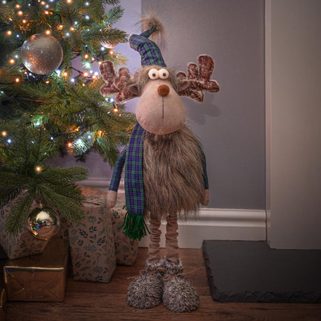 67cm Standing Christmas Reindeer Figure with Telescopic Legs