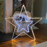 58cm Firefly Christmas Star Window Decoration, 420 White & Warm White LEDs