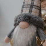 35cm Grey Tartan Standing Gonk Figure