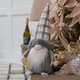 35cm Grey Tartan Standing Gonk Figure