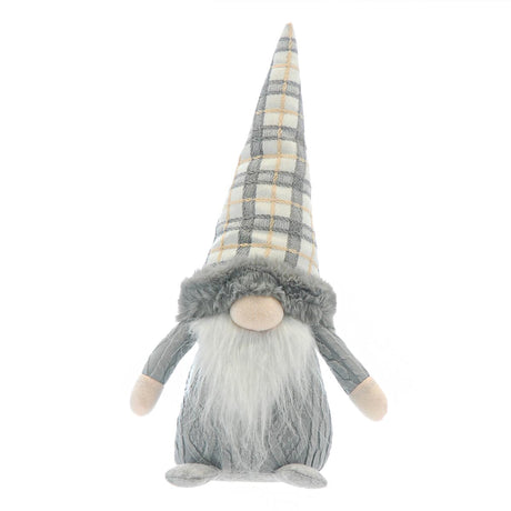 35cm Grey Tartan Standing Gonk Figure