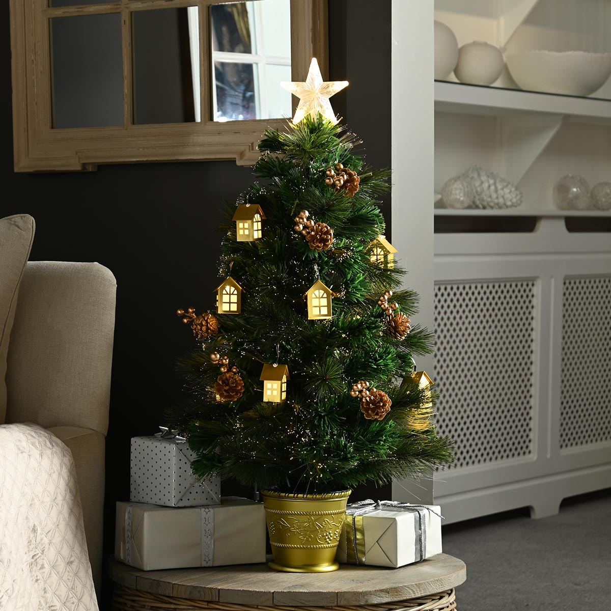 Fibre Optic Lantern Christmas Tree