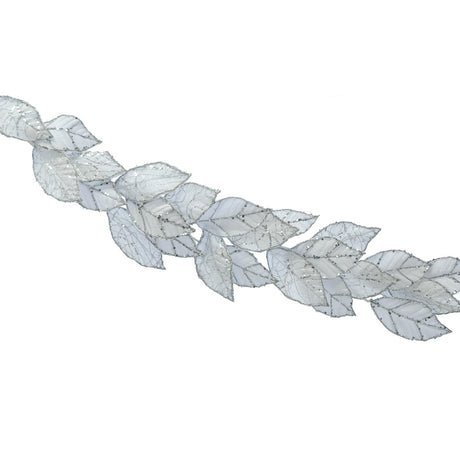 1.18m Glitter Christmas Leaf Garland