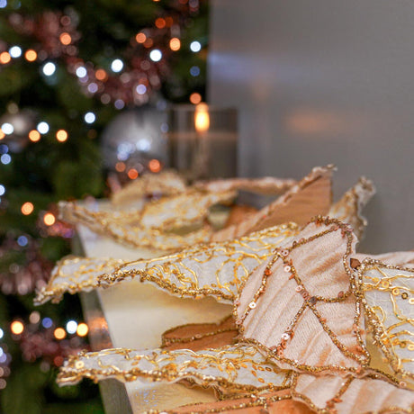 1.18m Glitter Christmas Leaf Garland