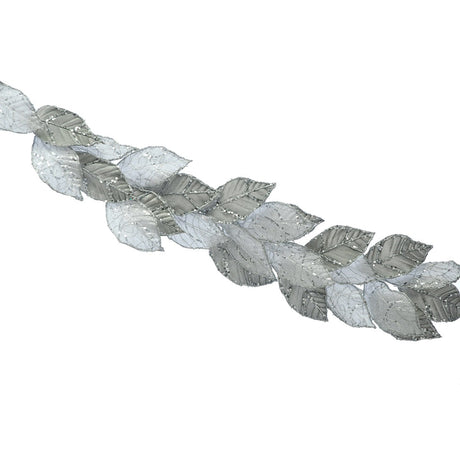 1.18m Glitter Christmas Leaf Garland