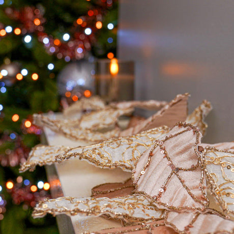 1.18m Glitter Christmas Leaf Garland