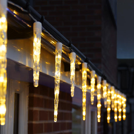 6.9m Outdoor Christmas Icicle Tube Lights, Dual Colour LEDs