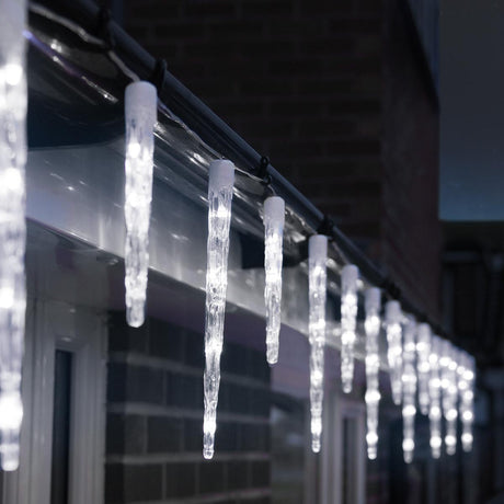 6.9m Outdoor Christmas Icicle Tube Lights, Dual Colour LEDs