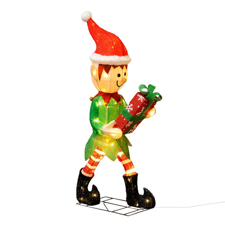 Outdoor Walking LED Elf Christmas Character
