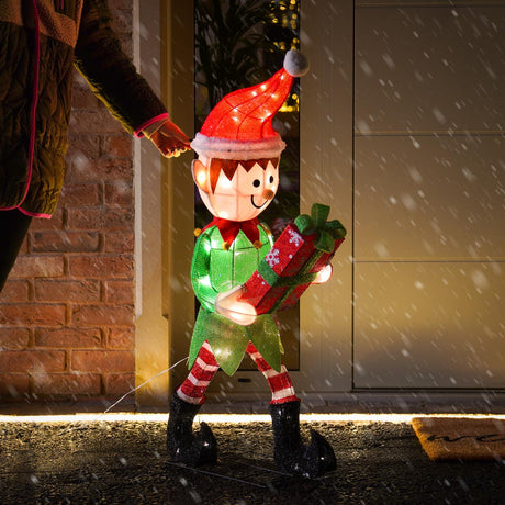 Outdoor Walking LED Elf Christmas Character