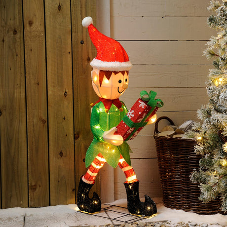 Outdoor Walking LED Elf Christmas Character
