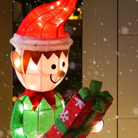 Outdoor Walking LED Elf Christmas Character