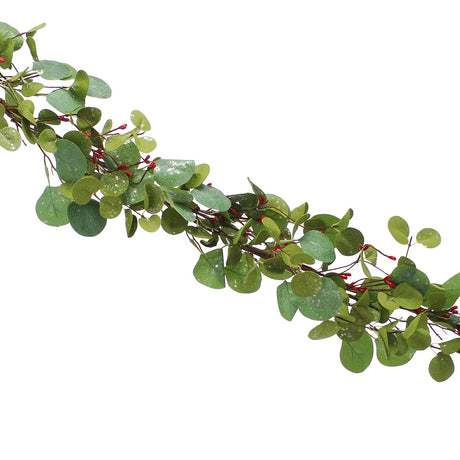 1.5m Eucalyptus Christmas Garland with Red Berries