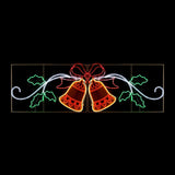 3.3m x 1m Outdoor Christmas Bells Rope Light Silhouette, 843 Multi Colour LEDs