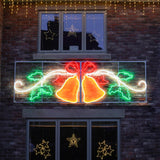 3.3m x 1m Outdoor Christmas Bells Rope Light Silhouette, 843 Multi Colour LEDs