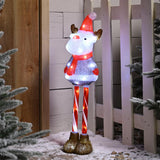 70cm Acrylic Candy Cane Reindeer Outdoor Christmas Light