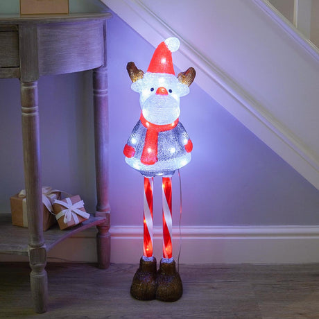 70cm Acrylic Candy Cane Reindeer Outdoor Christmas Light