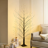 Festive Black Microdot Tree with Warm White LEDs