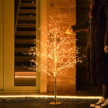 Gold LED Micro Dewdrop Tree with Warm White LEDs