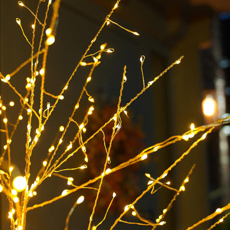 Gold LED Micro Dewdrop Tree with Warm White LEDs