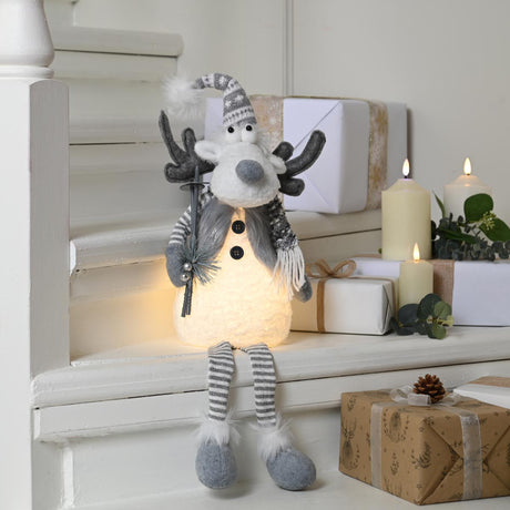 68cm Battery Dangly Legged LED Reindeer Gonk