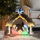 65cm Infinity Christmas Light Nativity Scene