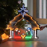 65cm Infinity Christmas Light Nativity Scene