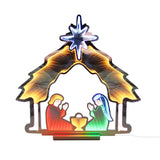 65cm Infinity Christmas Light Nativity Scene