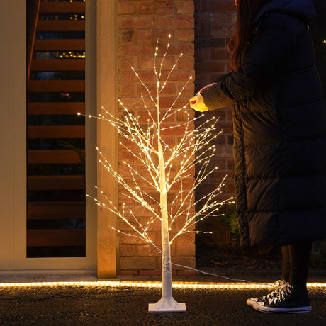 White Dewdrop Microdot Tree with Warm White LEDs