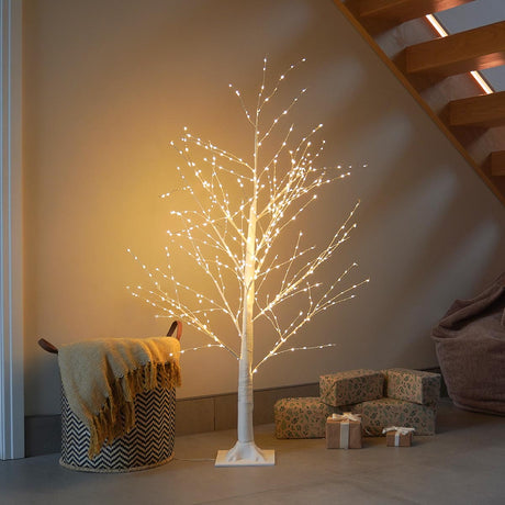 White Dewdrop Microdot Tree with Warm White LEDs