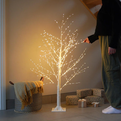 White Dewdrop Microdot Tree with Warm White LEDs