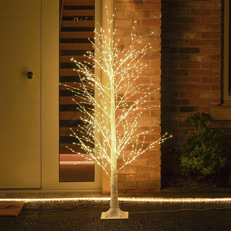 White Dewdrop Microdot Tree with Warm White LEDs