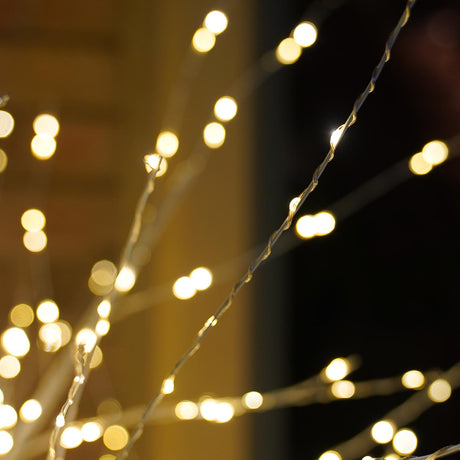 White Dewdrop Microdot Tree with Warm White LEDs
