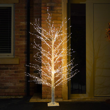 White Dewdrop Microdot Tree with Warm White LEDs