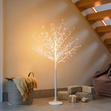 White LED Microdot Topiary Tree with Warm White LEDs