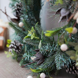 45cm White Berry and Hessian Christmas Wreath