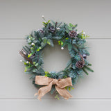 45cm White Berry and Hessian Christmas Wreath