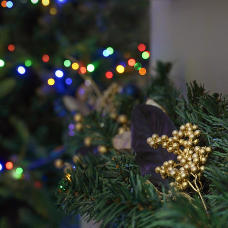 1.8m Royal Blue and Gold Berry Decoration Christmas Garland