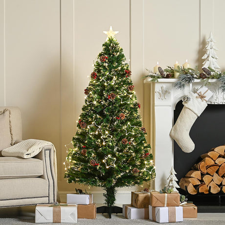 Fibre Optic Dewdrop Star Christmas Tree