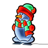 Outdoor Infinity Christmas Light Snowman with Scarf
